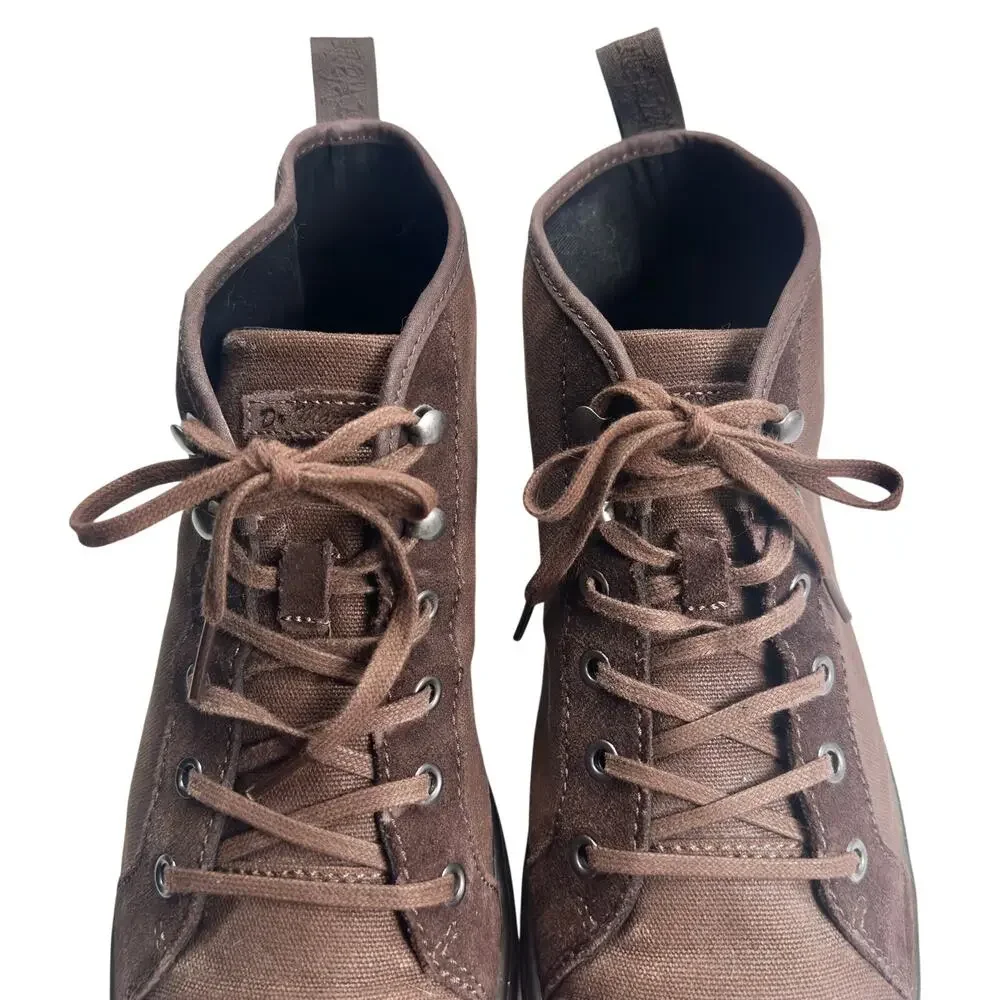 Dr. Martens | Unisex | Coburg Brown Canvas Suede Ankle Chukka Boots | M 10 W 11